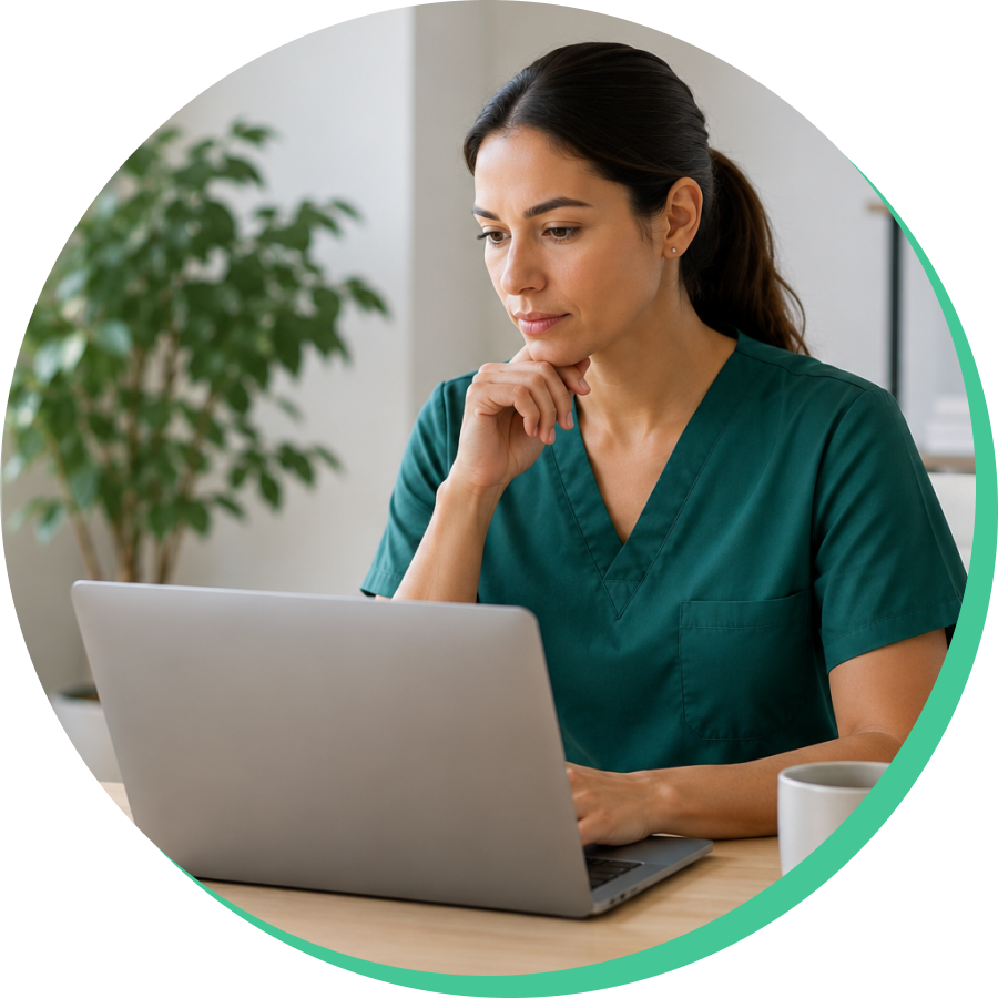 VitalStaf clinician using the platform